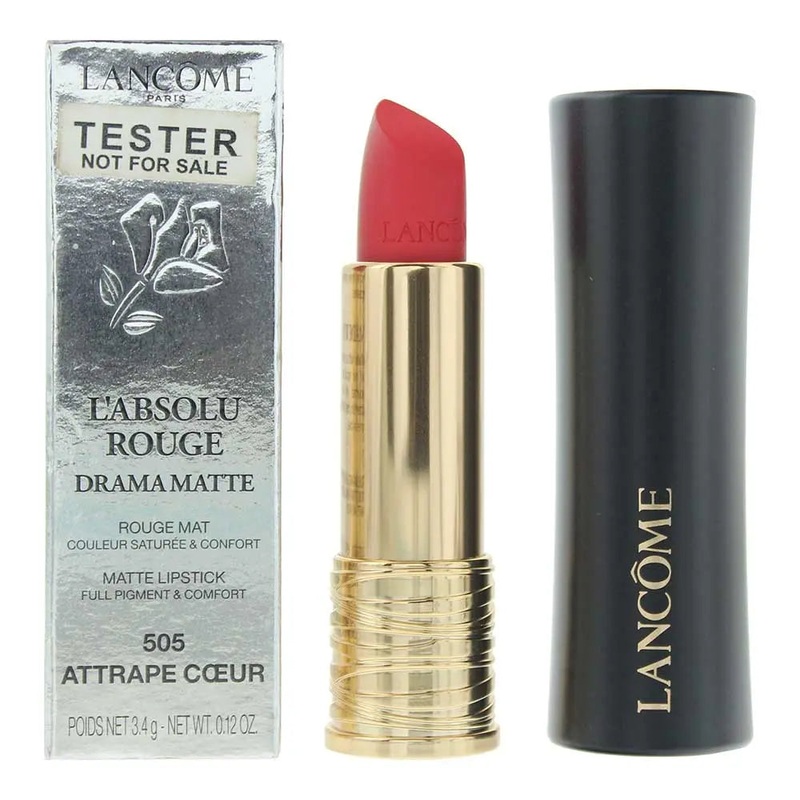 Lancme L’Absolu Rouge Drama Matte Tester 505 Attrape Coeur Lipstick 3.4g