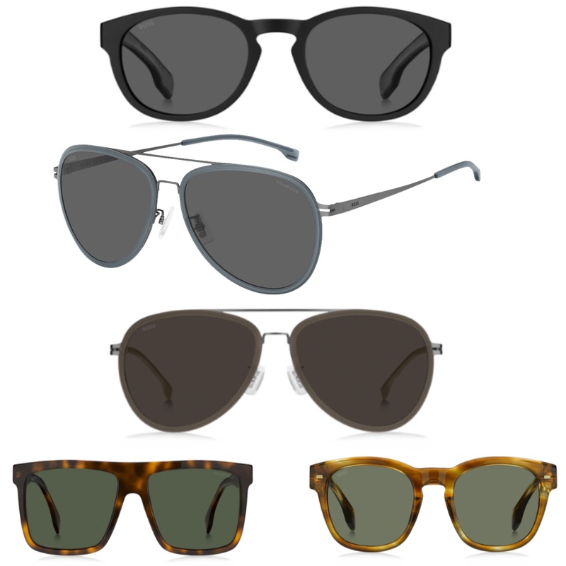 HUGO BOSS Sunglasses For Men Brown Stripped Brown