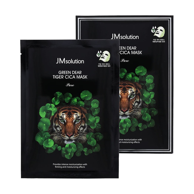 JM Solution Green Dear Tiger Cica Mask Pure 10ea