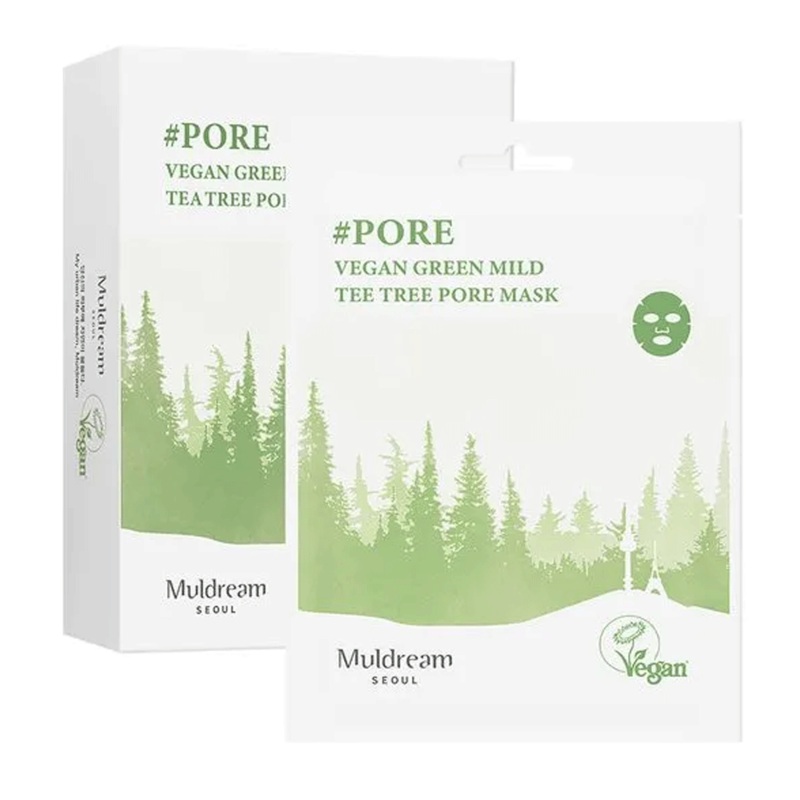 Muldream Vegan Green Mild Tea Tree Pore Mask 25ml *10ea