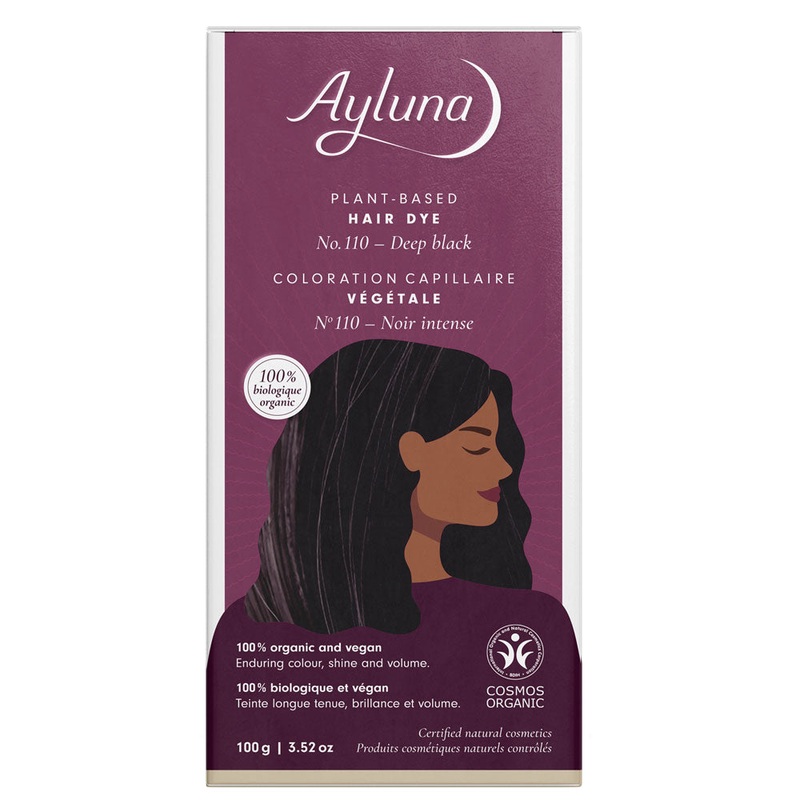 Ayluna Plant Based Hair Dye 110 Deep Black 100g