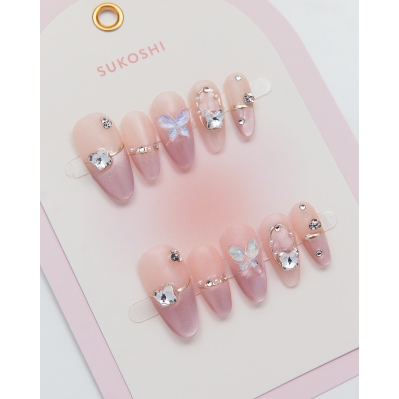 SUKOSHI Handmade Press-On Nails Love Letter Extra Small