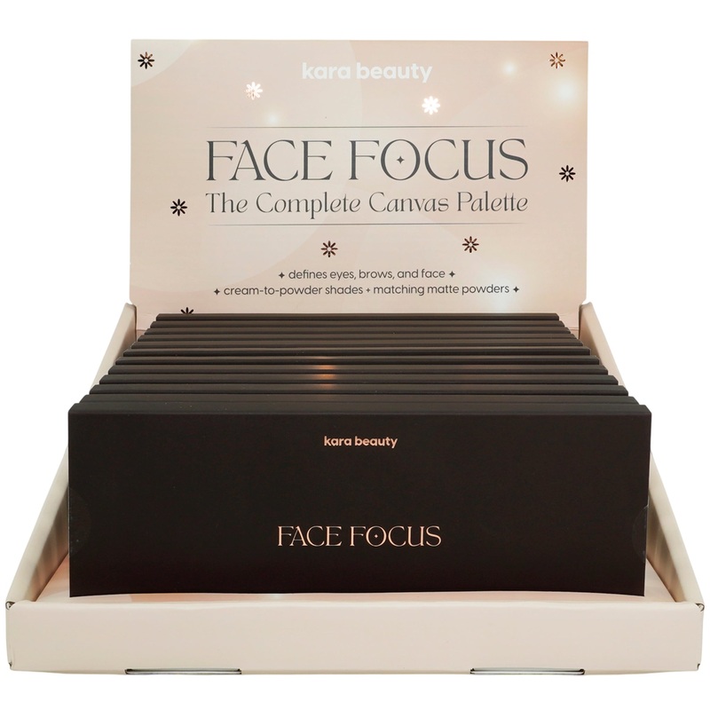 Kara Beauty Face Focus The Complete Canvas Palette – Wholesale Display 12 Units (F1-19-D)