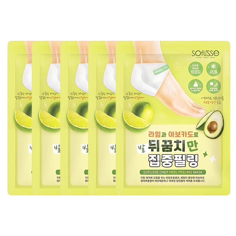 Soflisse Lime & Avocado Heel Peeling Pads 18g 5ea