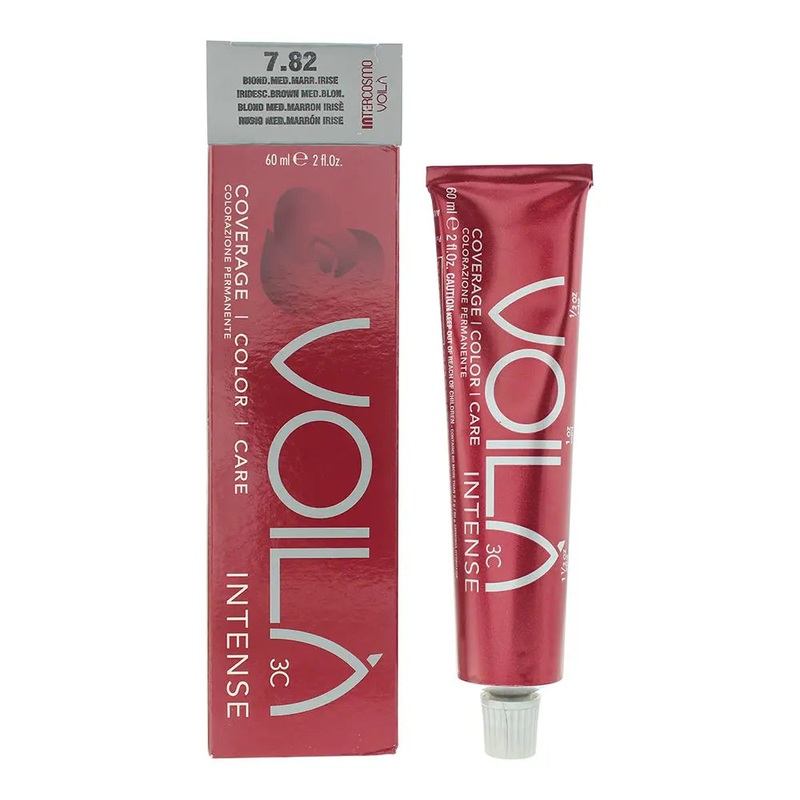 Intercosmo Voil 3C Intense 7.82 Iridescent Brown Medium Blonde Hair Colour 60ml