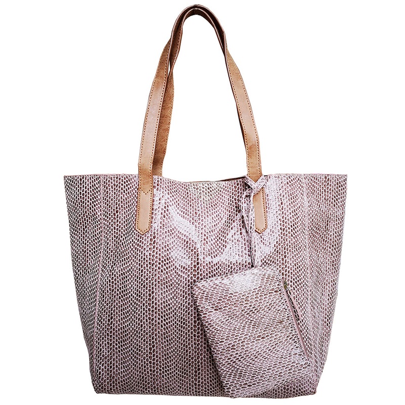 Python Emma Tote Bag – Mauve