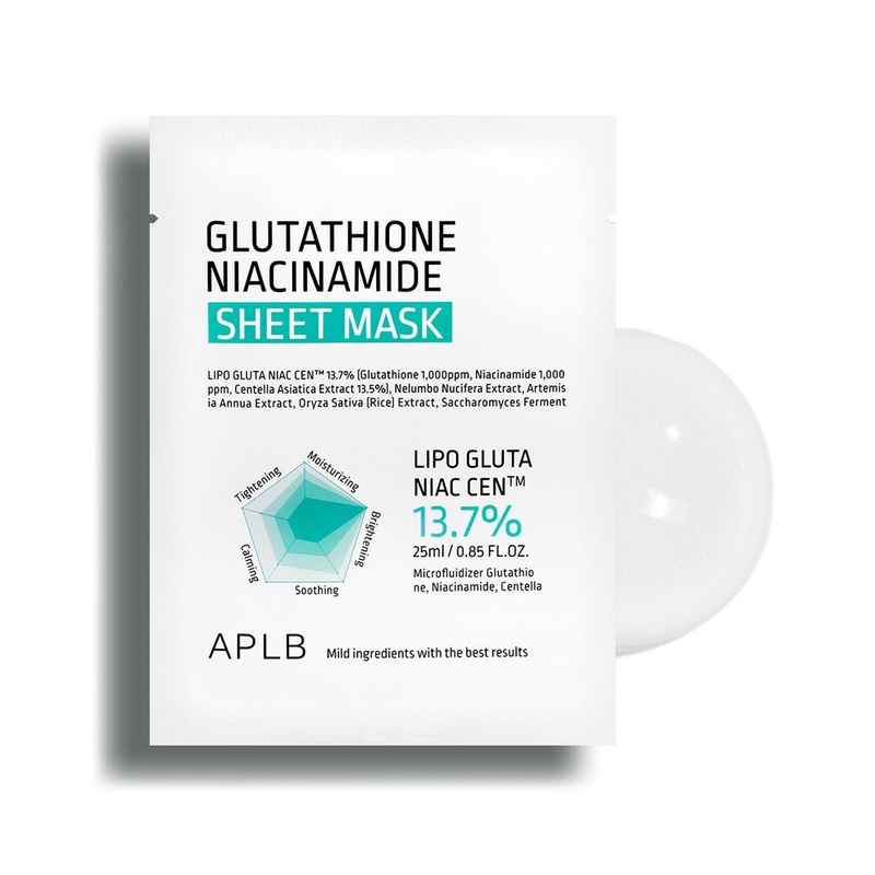 APLB Glutathione Niacinamide Sheet Mask 25ml*10ea