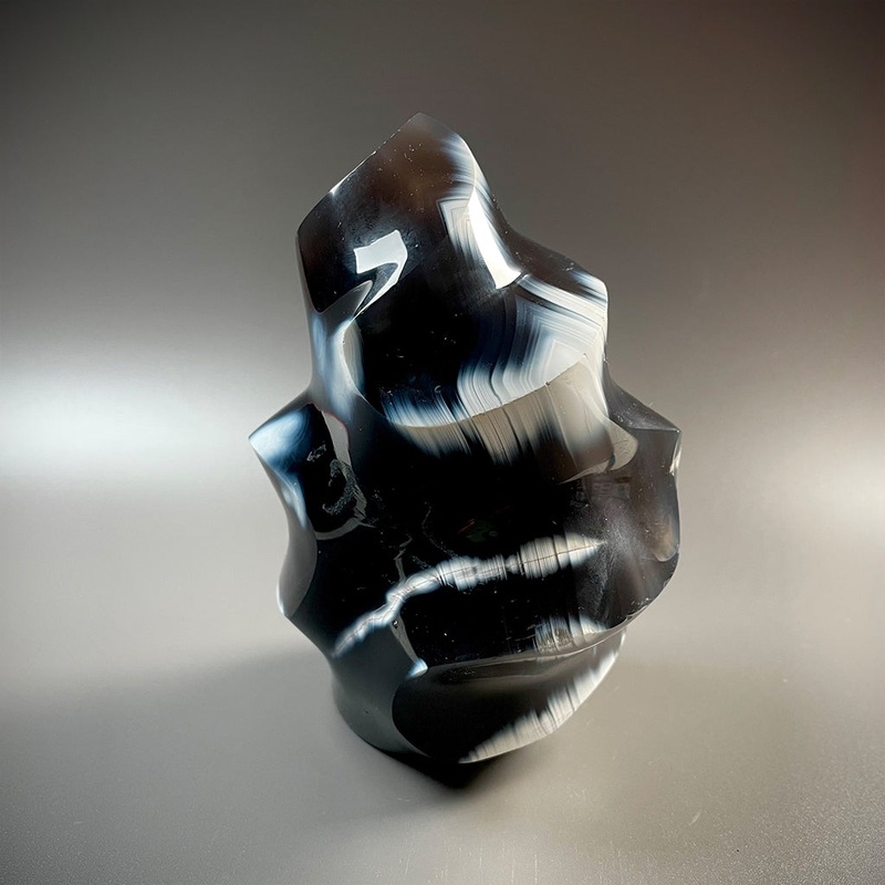 Orca Agate Crystal Flame 1000-1049G