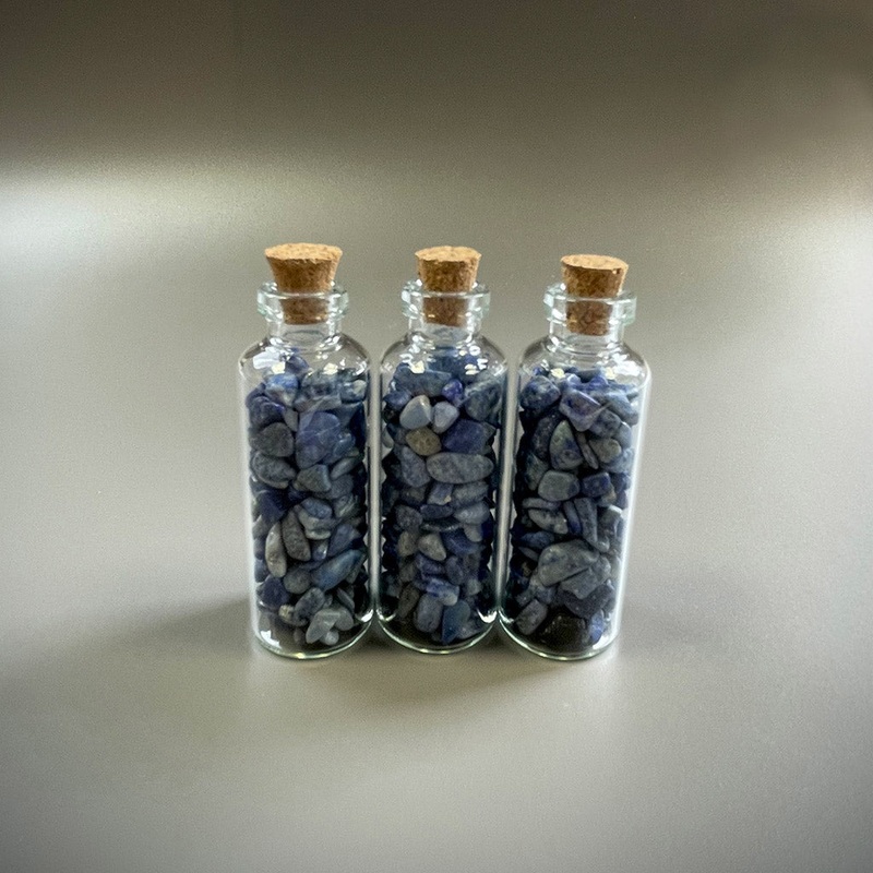 Gemstone Crystal Large Wishing Bottles – Lapis Lazuli