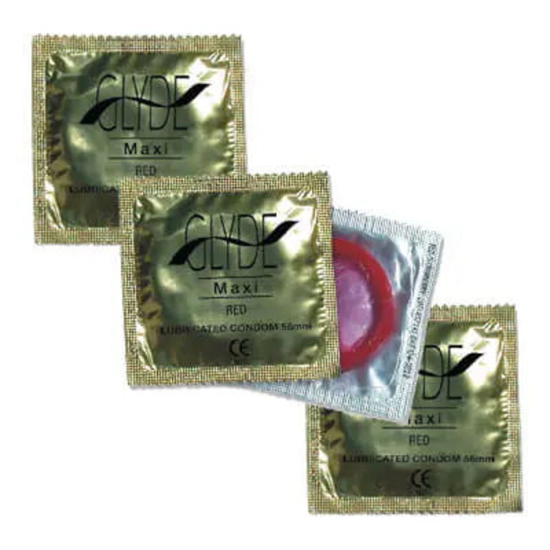 Glyde Ultra Maxi Red Vegan Condoms 100 Bulk Pack (5% VAT)
