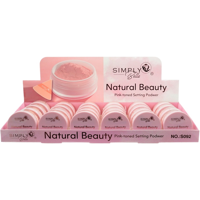 Simply Bella Natural Beauty Pink-Toned Setting Powder – Wholesale 24 Units (S092)