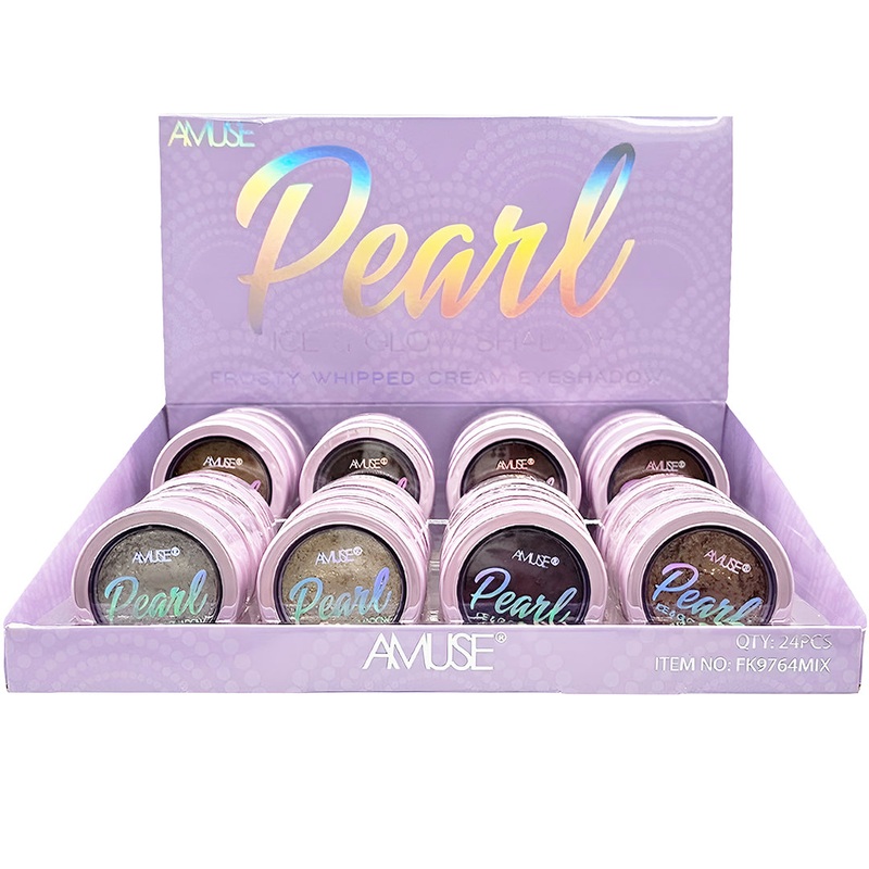Amuse Pearl Ice & Glow Cream Shadow – Wholesale Display 24 Units (FK9764MIX)