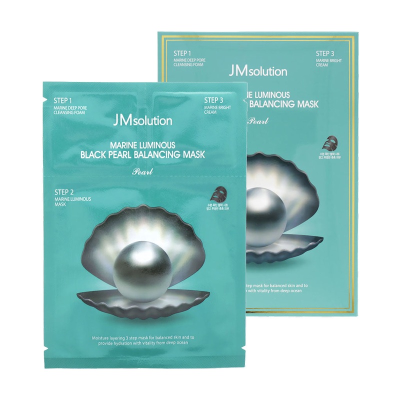JM Solution Marine Luminous Black Pearl Balancing Mask 10ea