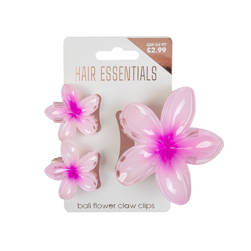 Beauty Outlet 3PK Claw Clip Bali Pink BEAU555