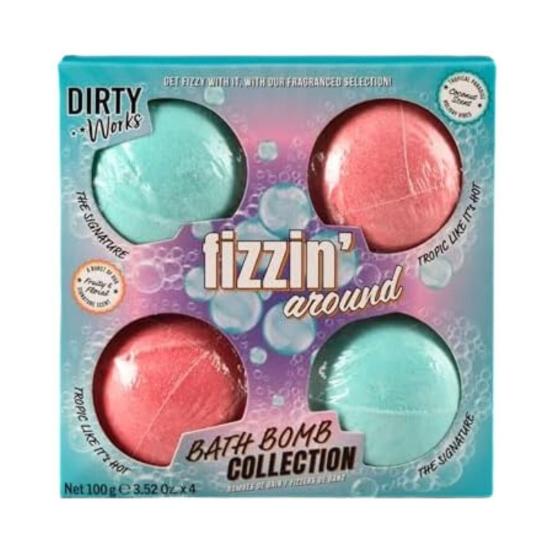 Dirty Works Fizzin Around 4 Piece Bath Bomb Set