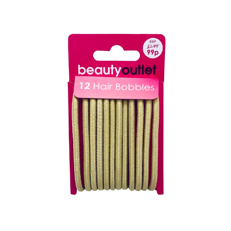 Beauty Outlet 12 Hair Bobbles Assorted Colours Blonde