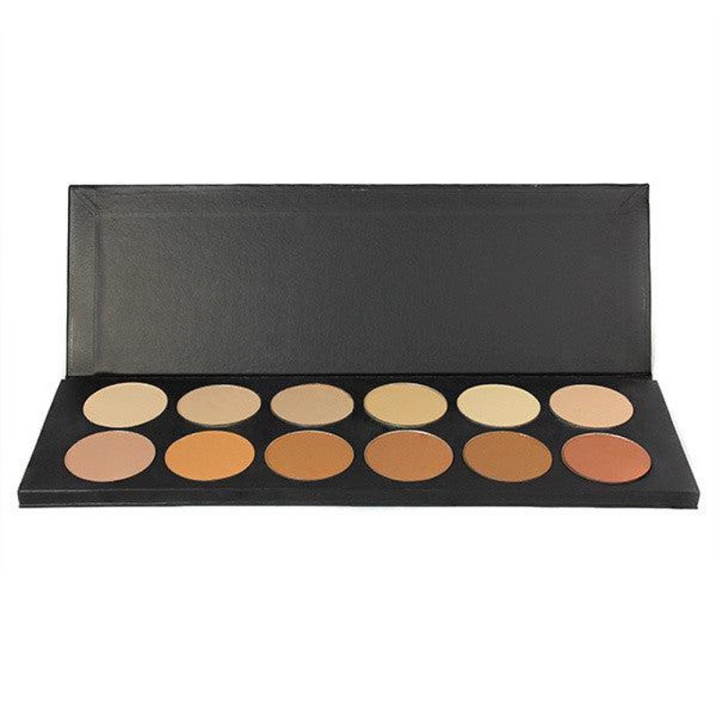 Graftobian 12 Color Dual Finish Foundation Powder Palette