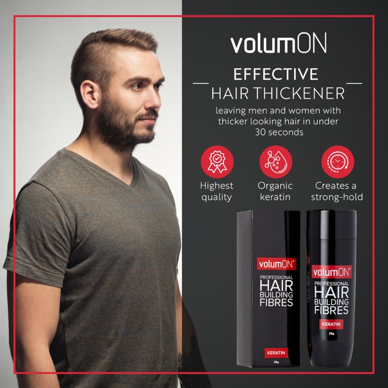 Volumon Hair Loss Building Fibres – KERATIN 12g Black