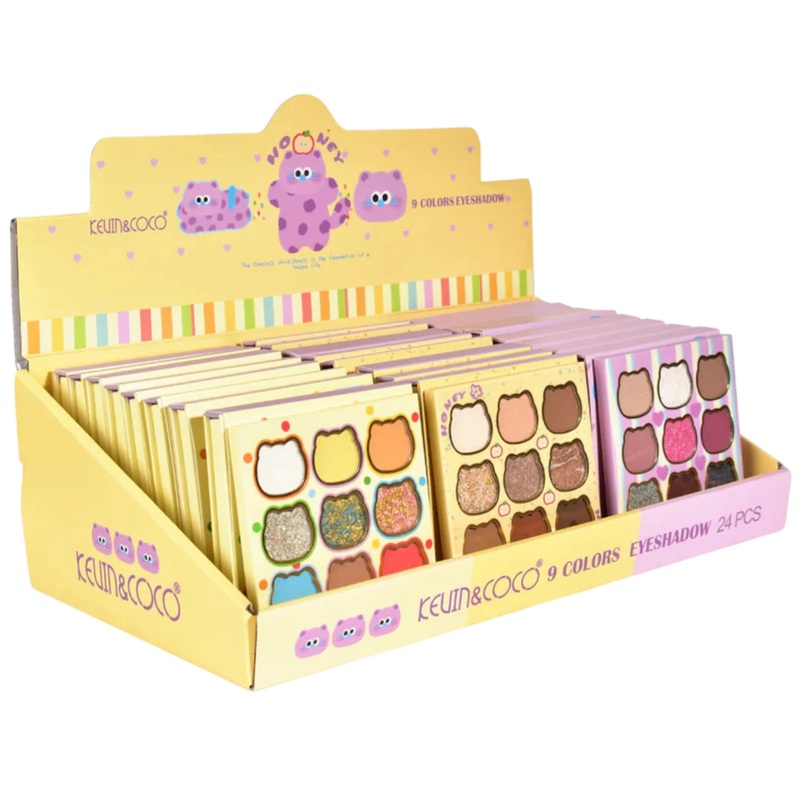 Kevin & Coco 9 Color Eyeshadow Palette – Wholesale Display 24 Units (KC1021)