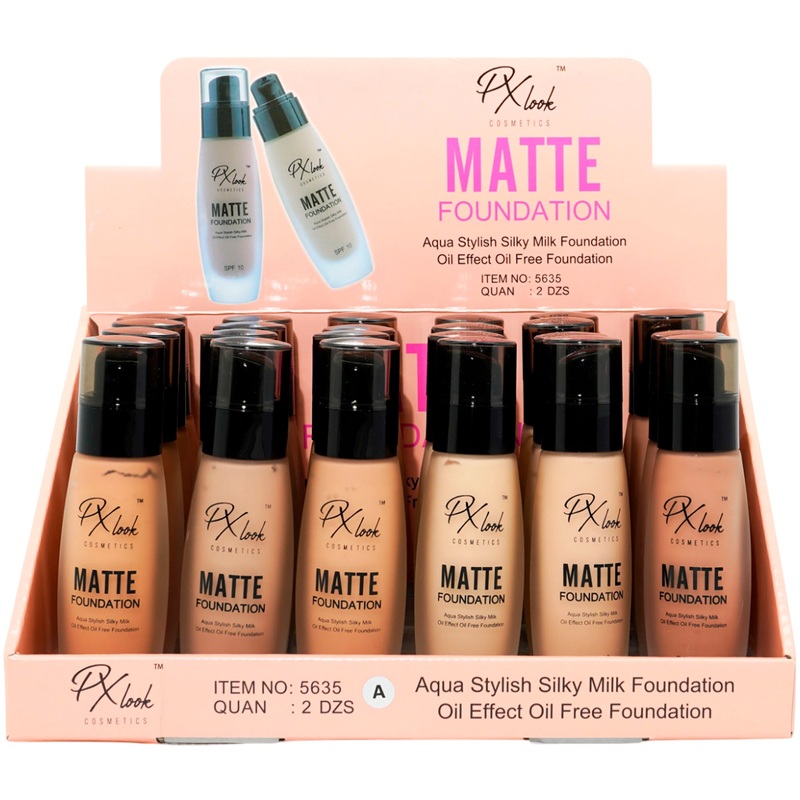 Px Look Matte Foundation – Wholesale Display 24 Units (5635-A)