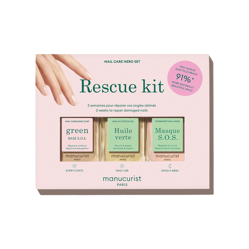 Nail Care Rescue Kit – SOS Base Coat + Sos Mask + Green Oil 45ml