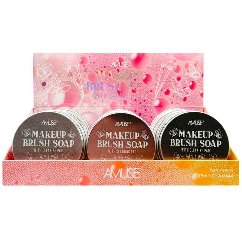 Amuse Makeup Brush Soap – Wholesale Display 12 Units (AM644)