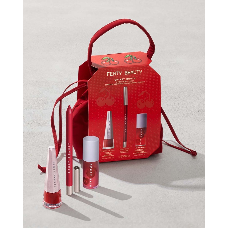 Cherry Mouth 3-Piece Lip Set + Pouch