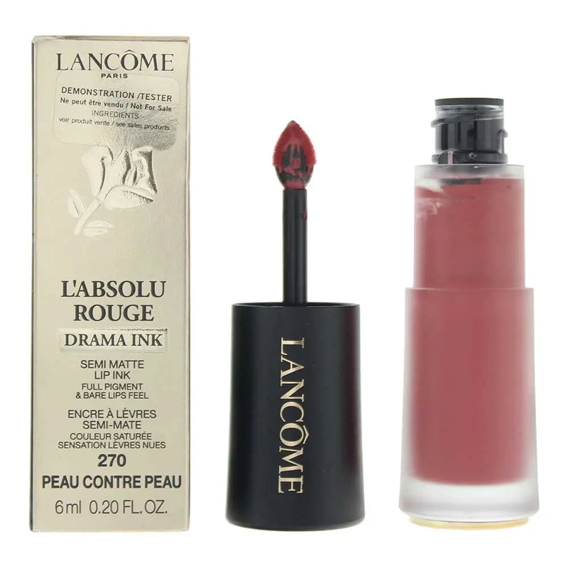 Lancme L’Absolu Rouge Drama Ink Tester 270 Peau Contre Peau Liquid Lipstick 6ml