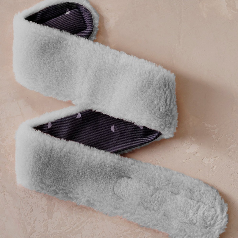 Merino Knit Fleece Spa Headband – Platinum Slate