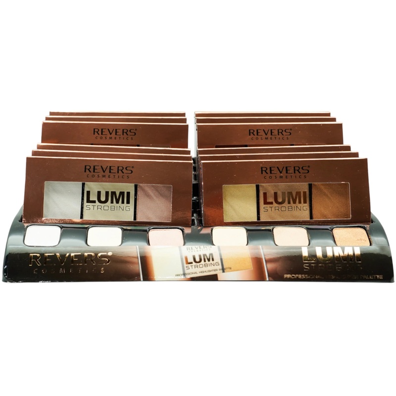 Revers Cosmetics Lumi Strobing Highlighter Palette – Wholesale Display 12 Units (RVLUMIHIGH)