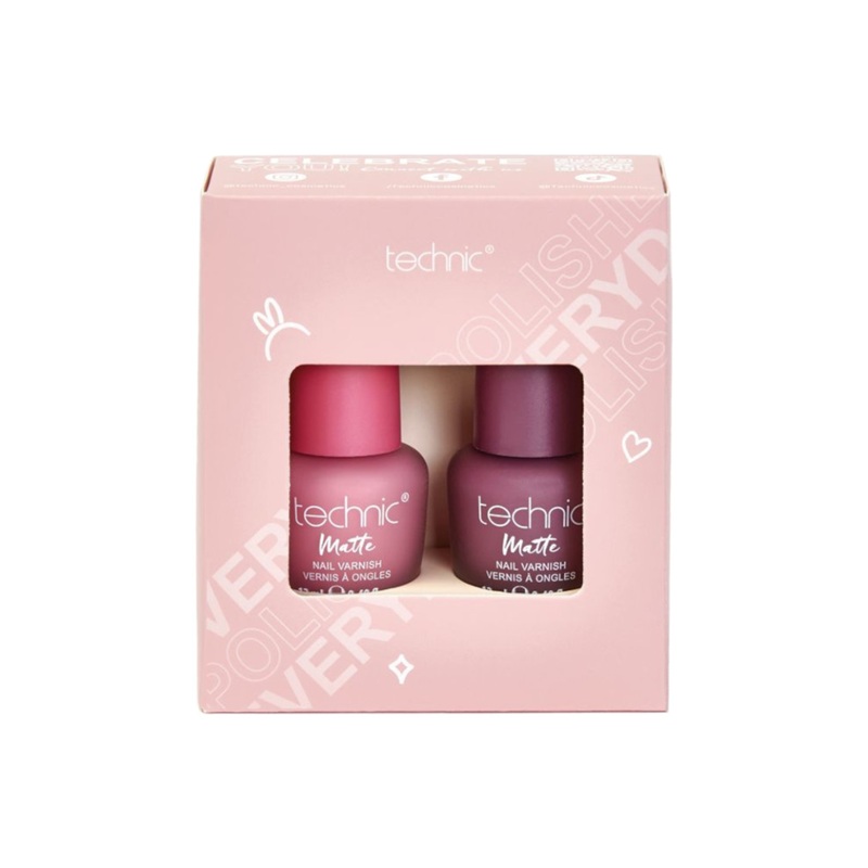 Technic Matte Nail Polish Duo Pink & Pur