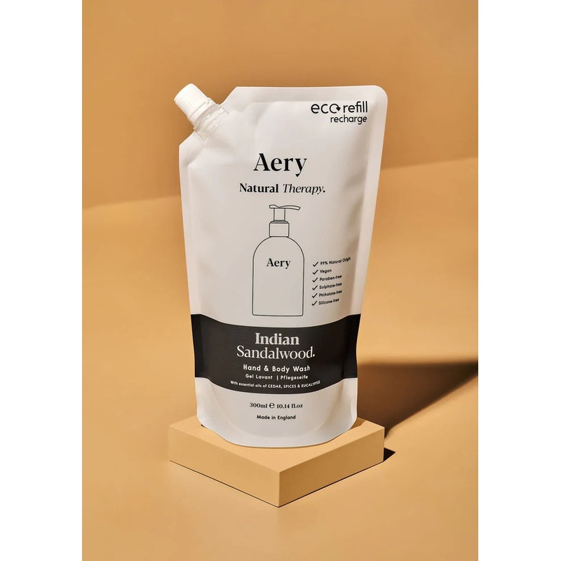 Indian Sandalwood Hand & Body Wash Refill – Pepper Raspberry and Tonka – Aery Living