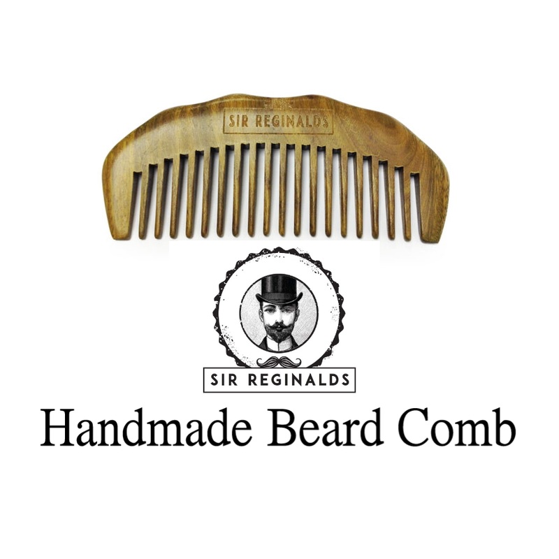 Sir Reginalds Handmade Engraved Sandalwood Beard Comb  Premium Grooming for the Modern Gentleman
