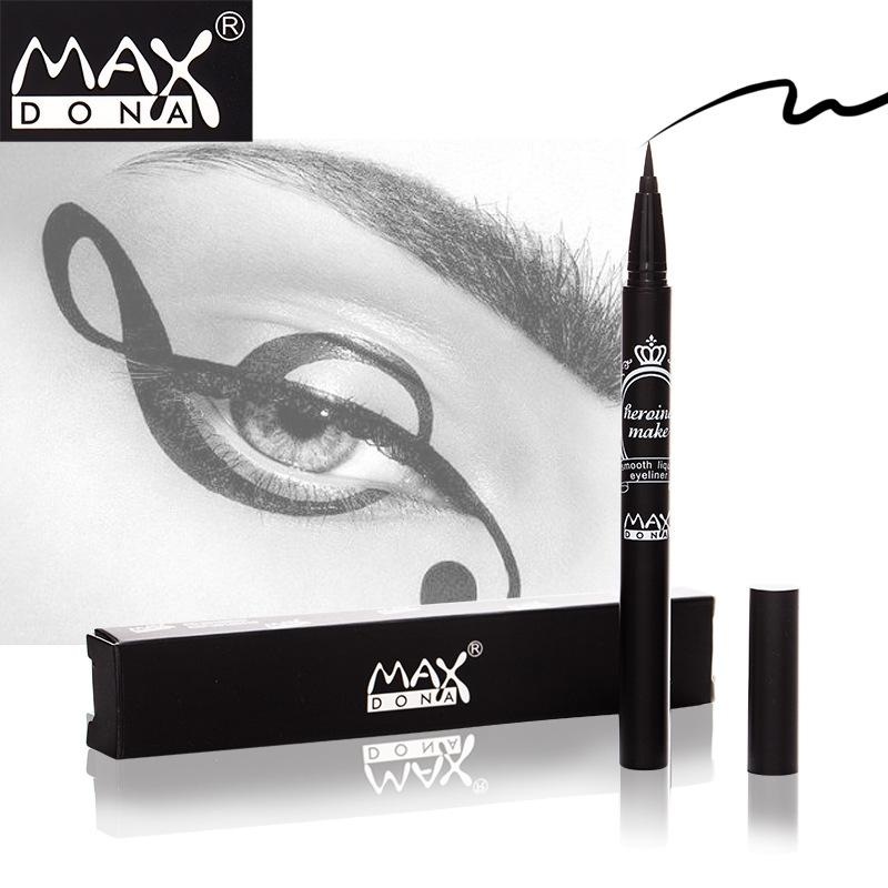 Maxdona Jet Black Waterproof Liquid Eyeliner | Long-Lasting Precision | Free UK Postage