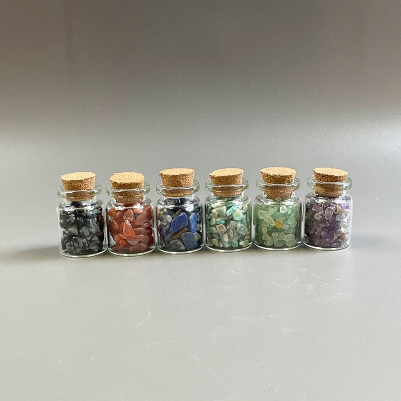 Gemstone Crystal Wishing Bottle Set of Six 5mls – Set 5