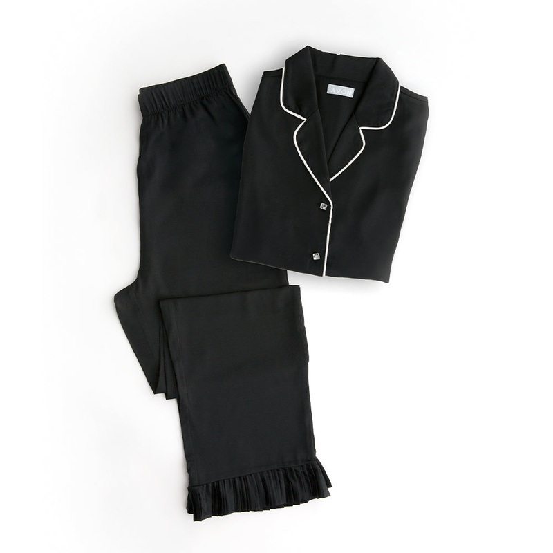 Ladies Frill Hem PJ Small (8-10)
