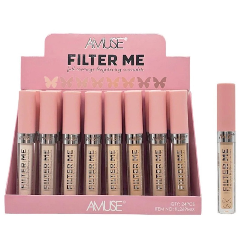 Amuse Filter Me Full Coverage Brightening Concealer – Wholesale Display 24 Units (KL269MIX)