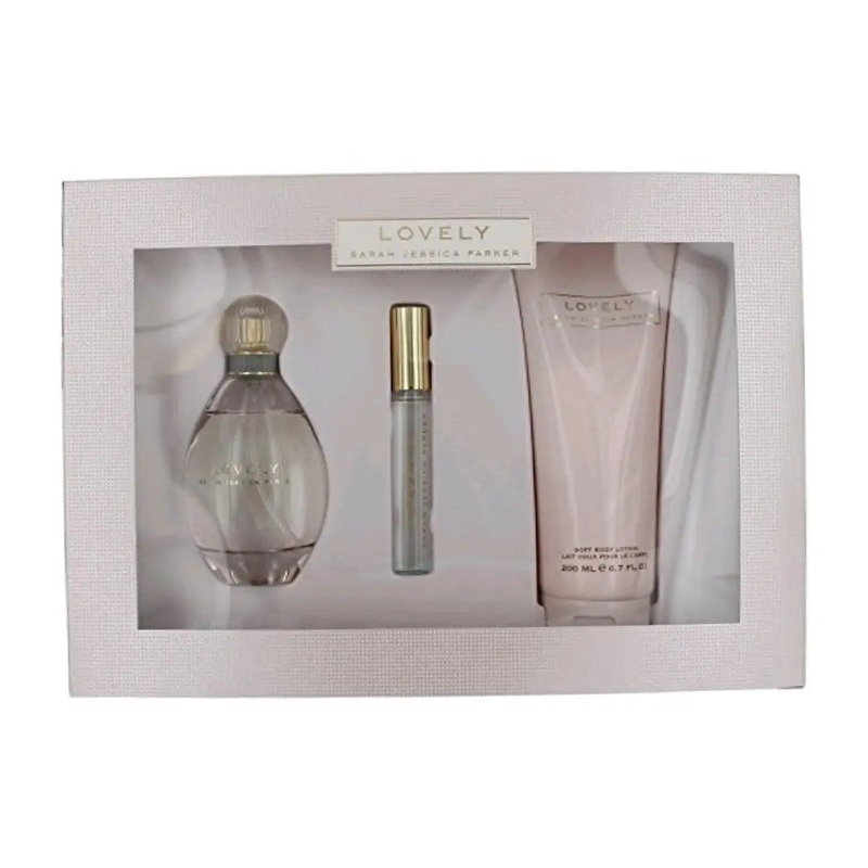 SJP Lovely Gift Set EDP Spray 100ml, Body Lotion 200ml & Rollerball 10ml