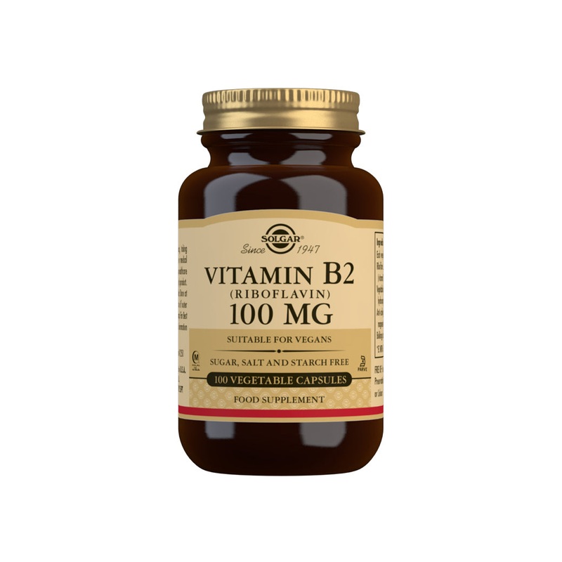 Vitamin B2 (Riboflavin) 100mg 100 capsules