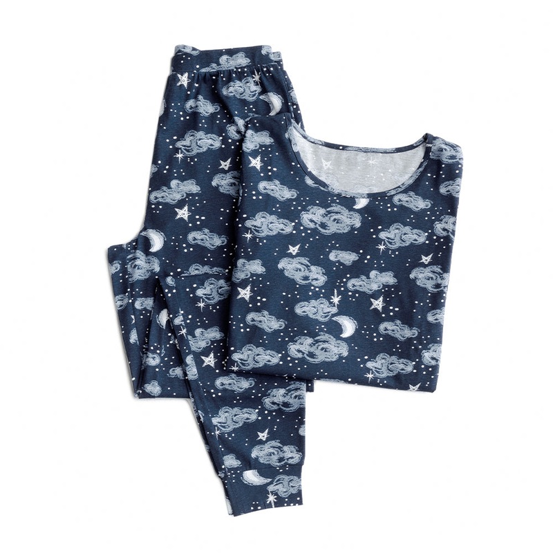 Ladies Night Sky Long Sleeve Jogger PJ Small (8-10)
