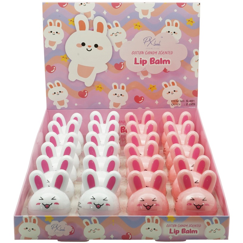 Px Look Cotton Candy Scent Lip Balm – Wholesale Display 24 Units (S-481)