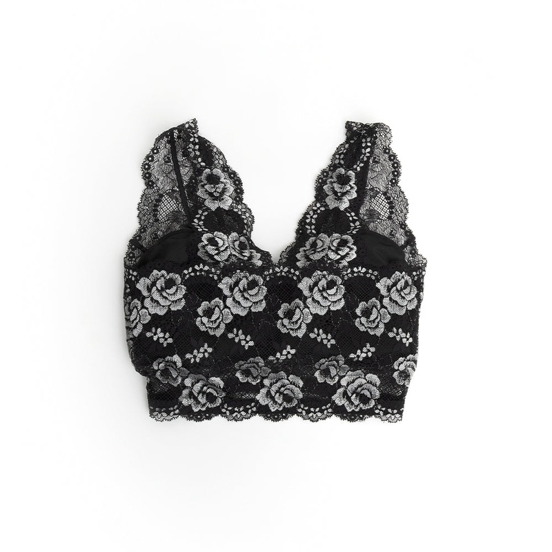 Lace Overlay Bra – Black Small (8-10)
