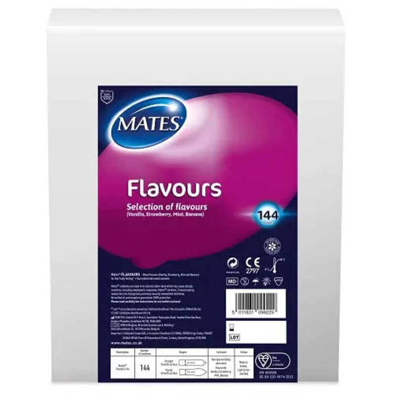 Mates Flavours Condom BX144 Clinic Pack (5% VAT)