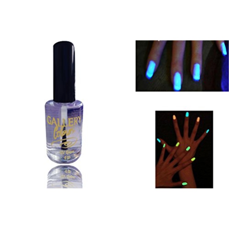 UV Clear with Purple Hue Nail Polish ULTRA VIOLET Glows Under UV Lighting Varnish