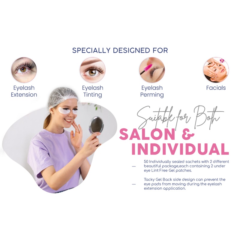 Glamza Dual-Use Lint-Free Eyelash Extension & Skin Tightening Patches  Free UK Delivery! x1