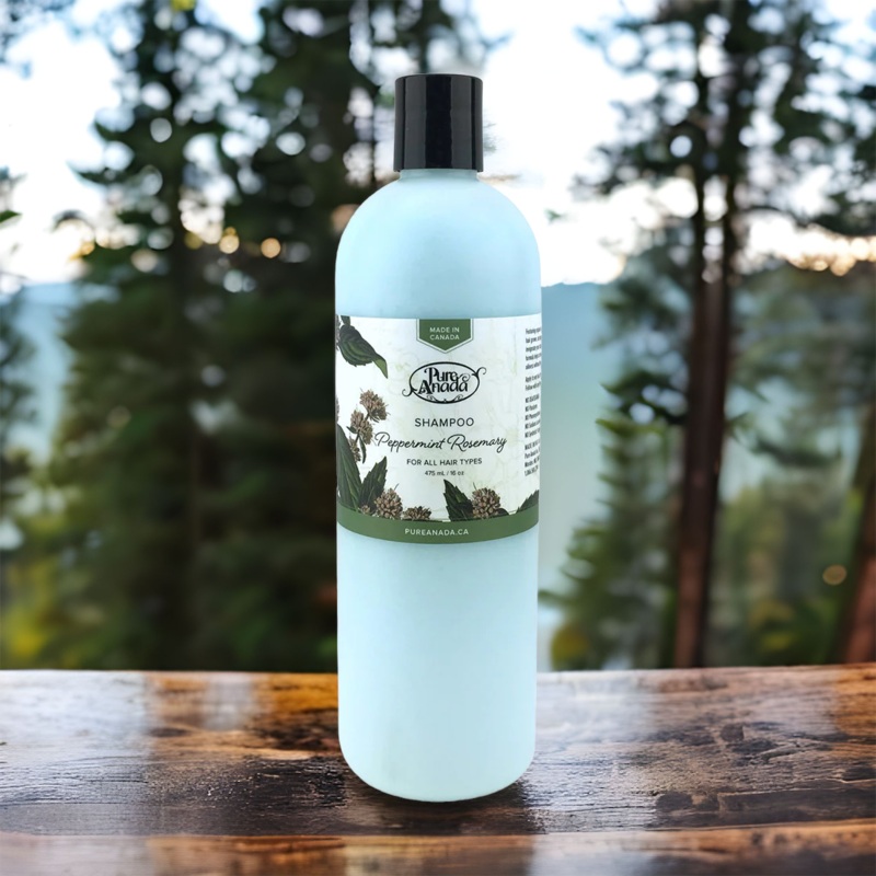 Peppermint Rosemary Natural Shampoo – Pure Anada 475ml