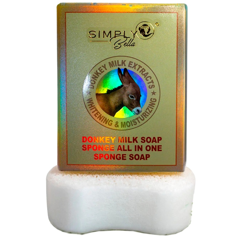 Simply Bella Donkey Milk Sponge Soap – Wholesale Display 12 Units (SIM019)