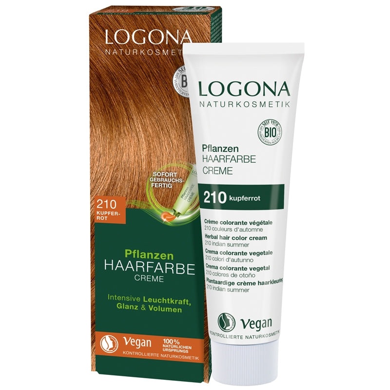 Logona Herbal Hair Colour Cream 210 Copper Red 150ml