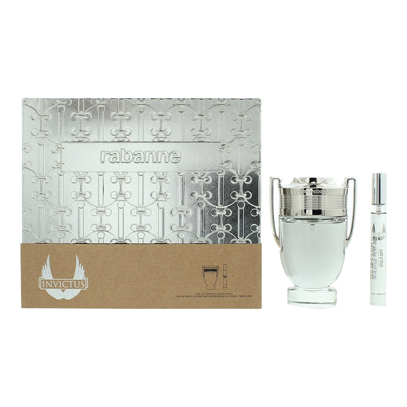 Paco Rabanne Invictus 2 Piece Gift Set: Eau de Toilette 100ml – Eau de Toilette