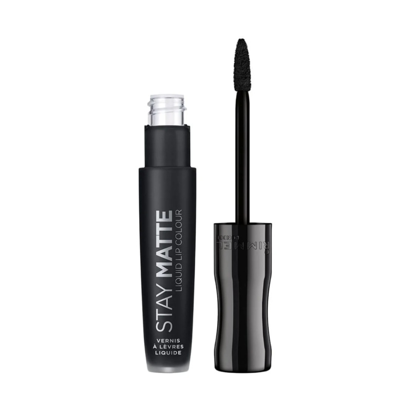 Rimmel Stay Matte Liquid Lip Colour Lip Gloss 840 Pitch Black
